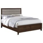 Welsley 50-inch Upholstered Bed Walnut - Image 2