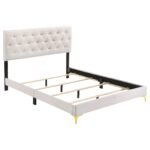 Kendall Upholstered Bedroom Set White and Black - Image 15