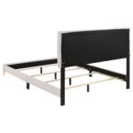 Kendall Upholstered Bedroom Set White and Black - Image 5
