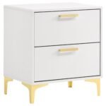 Kendall Upholstered Bedroom Set White and Black - Image 14