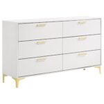 Kendall Upholstered Bedroom Set White and Black - Image 13