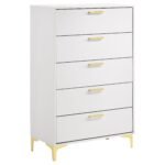 Kendall Upholstered Bedroom Set White and Black - Image 11