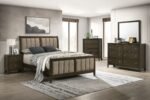 Wilkes Upholstered Bedroom Set Dark Brown - Image 2