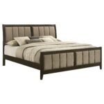 Wilkes 51-inch Upholstered Bed Dark Cocoa - Image 2