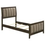 Wilkes Upholstered Bedroom Set Dark Brown - Image 9