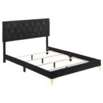 Kendall Upholstered Bedroom Set White and Black - Image 6