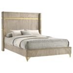 Lucia 61-inch Upholstered Wingback Bed - Image 6