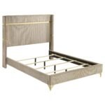 Lucia Wingback Bedroom Set Beige & White - Grey & Black - Image 14