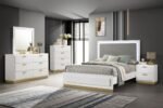 Caraway LED Headboard Bedroom Set Black & White - Image 4