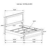 Caraway Wood LED Panel Bed Black & White - Image 7