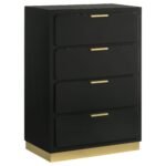 Caraway LED Headboard Bedroom Set Black & White - Image 12