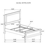 Caraway LED Headboard Bedroom Set Black & White - Image 14
