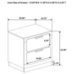 Caraway LED Headboard Bedroom Set Black & White - Image 20