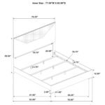 IvesPanel Bed LED Headboard White & Grey High Gloss - Image 5