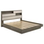 Fenwick Bed Bookcase Headboard Grey Oak - Image 3