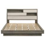 Fenwick Bed Bookcase Headboard Grey Oak - Image 2