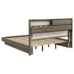 Fenwick Bed Bookcase Headboard Grey Oak - Image 5
