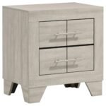 Trenton 2-drawer Nightstand Bedside Table Beige - Image 2