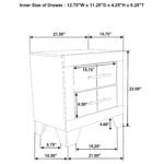 Trenton 2-drawer Nightstand Bedside Table Beige - Image 3