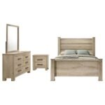 Oakglen Wooden Bedroom Set Oak - Image 3