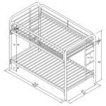 Allstar Metal Bunk Bed Color Silver & Black - Image 3
