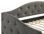 Sadie Upholstered Twin Daybed with Trundle Grey - Image 4