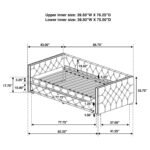 Mockern Upholstered Twin Daybed with Trundle Grey - Image 5