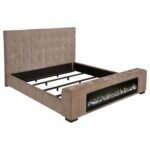 Senna Upholstered Audio Flame Visualizer Bed Brown - Image 3