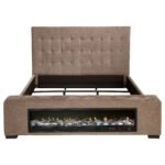 Senna Upholstered Audio Flame Visualizer Bed Brown - Image 4