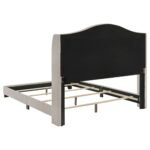 Sonoma Upholstered Wingback Bed Beige & Grey - Image 4