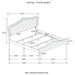 Bella Upholstered Panel Bed Grey - Image 4