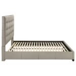 Medley Genuine Leather Platform Bed Black & Tan - Image 5
