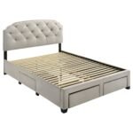Marianna 4-drawer Upholstered Storage Bed Cream - Image 3