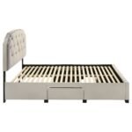Marianna 4-drawer Upholstered Storage Bed Cream - Image 4