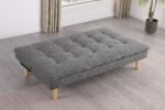Scout Upholstered Tufted Convertible Sofa Bed Grey - Image 2