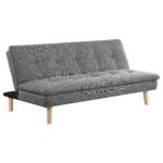 Scout Upholstered Tufted Convertible Sofa Bed Grey - Image 3