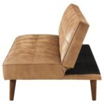 Jenson Upholstered Tufted Convertible Sofa Bed Saddle Brown - Image 5