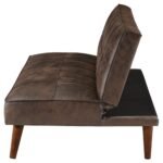 Jenson Upholstered Tufted Convertible Sofa Bed Dark Brown - Image 3