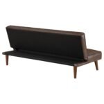 Jenson Upholstered Tufted Convertible Sofa Bed Dark Brown - Image 4