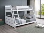 Hampton Twin over Full Wooden Bunk Bed White & Dark Brown - Image 2