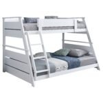 Hampton Twin over Full Wooden Bunk Bed White & Dark Brown - Image 4
