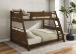 Hampton Twin over Full Wooden Bunk Bed White & Dark Brown - Image 10