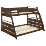Hampton Twin over Full Wooden Bunk Bed White & Dark Brown - Image 9