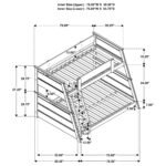 Hampton Twin over Full Wooden Bunk Bed White & Dark Brown - Image 7