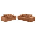 Burnett 2-piece Chenille Upholstered Sofa Set - Image 2