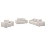 Burnett 3-piece Chenille Upholstered Sofa Set - Image 2