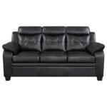 Finley Upholstered Padded Arm Tufted Sofa Black - Image 2