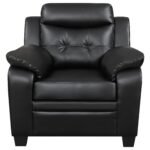 Finley 3-piece Upholstered Padded Arm Tufted Sofa Set Black - Image 5