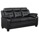 Finley Upholstered Padded Arm Tufted Sofa Black - Image 3