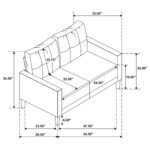 Bowen 3-piece Upholstered Track Arm Tufted Sofa Set - Image 11